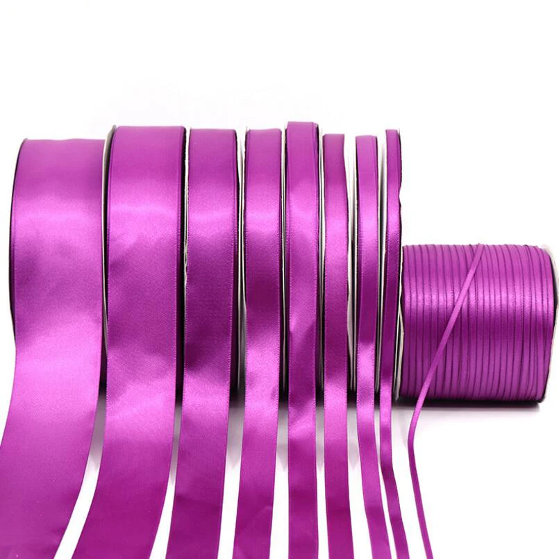 100 Yards Purple Grosgrain Ribbon Sewing Fabric Supply Accessories