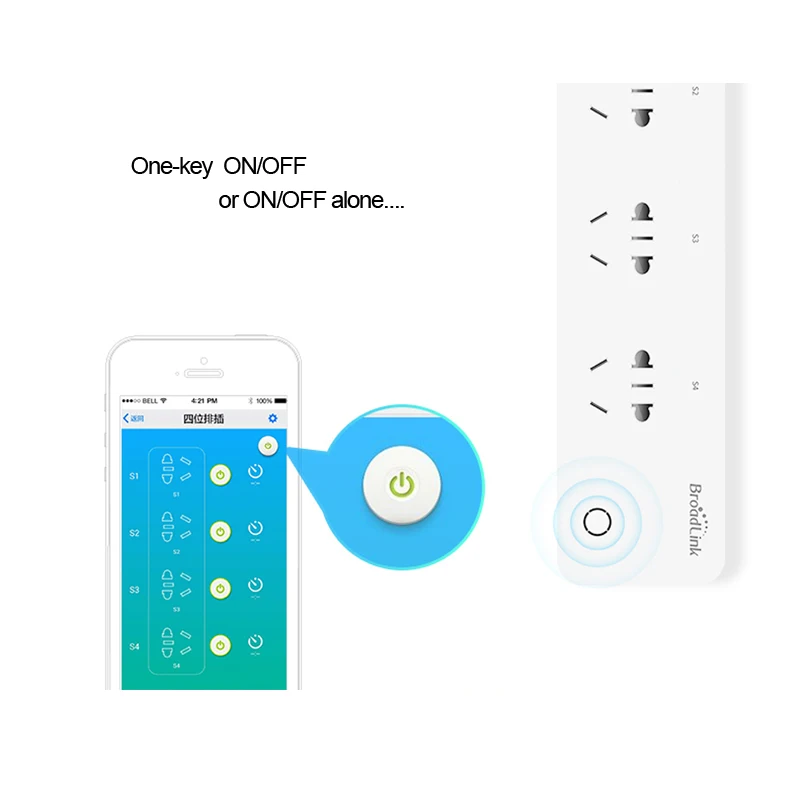 Broadlink MP1 Wireless Wifi Socket Strip 3G 4G Remote Control Controller Timer Outlet Smart Outlet For Smart Home Automation