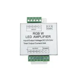 Mokungif LED RGBW Усилители домашние DC12/24 В 24a 4 канала Выход RGBW Светодиодные ленты свет Мощность повторителя консоли контроллера