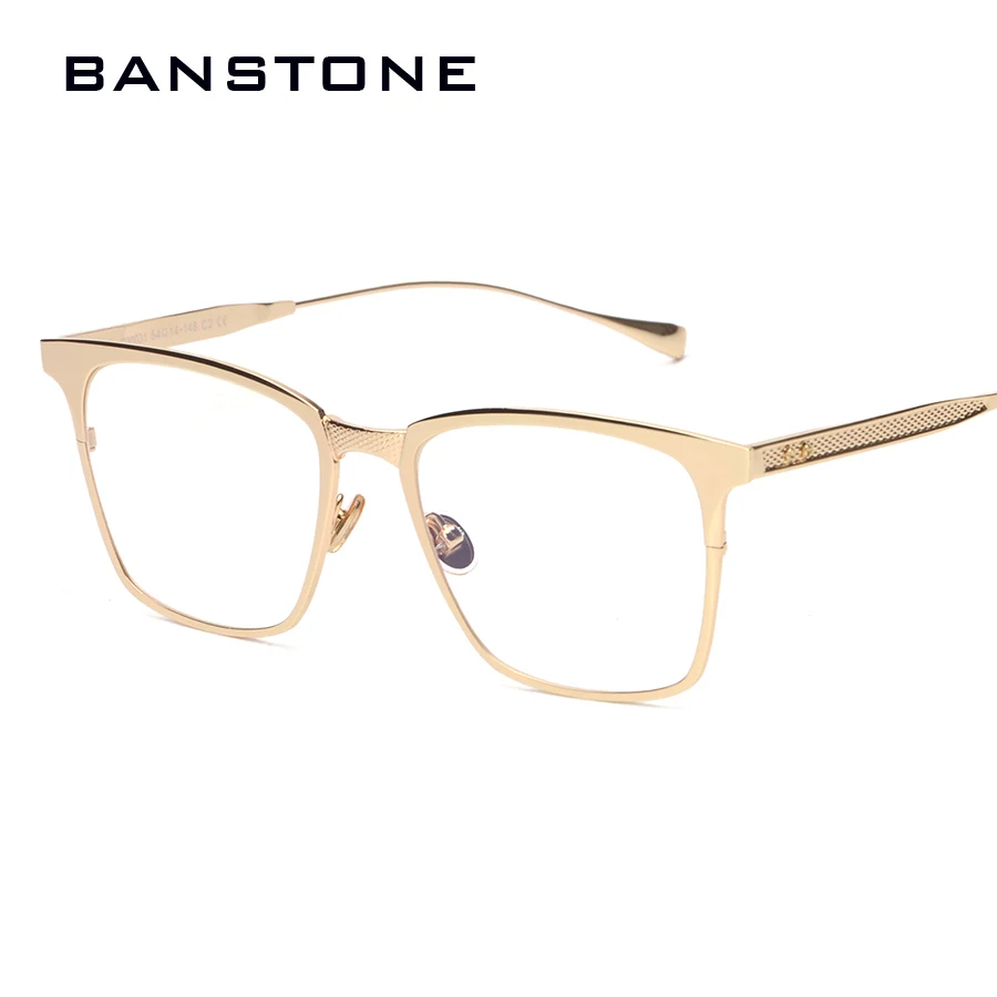 

BANSTONE Fashion Eyeglass Frame Men Casual Clear Glasses Women Square Eyewear Computer Optical Glasses Lunettes de vue vintage