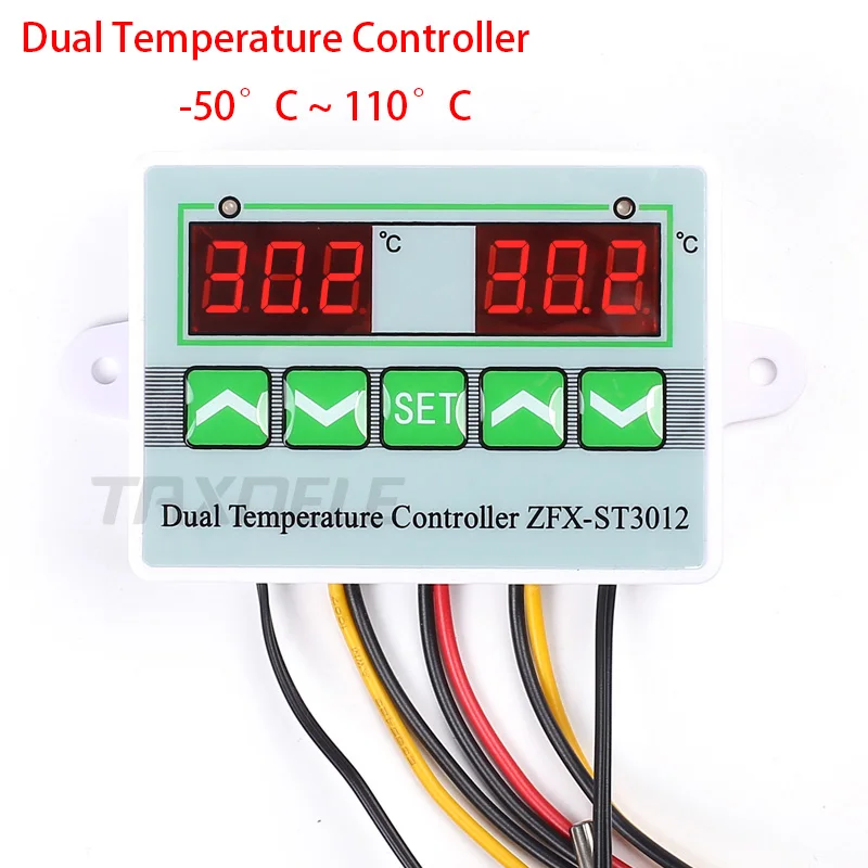 

Digital Dual Display Temperature Controller Intelligent Thermostat Regulator Temp Incubator controller Switch with Dual Sensor