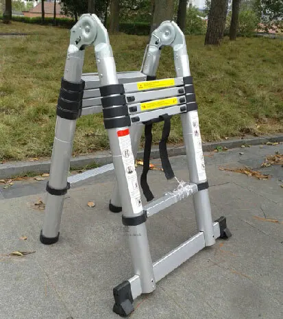 

1pc 1.9M+1.9M Alluminum Telescopic Ladder With Joint