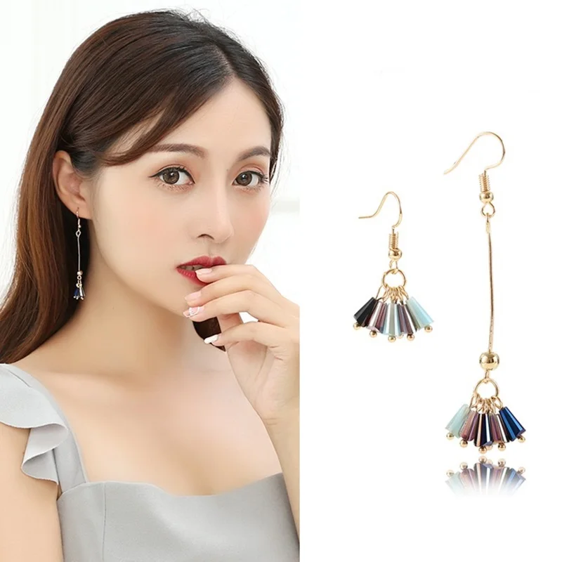 2019 New Fashion Dissymmetrical Colorful Dangle Earrings For Women Ladies Girls Birthday Party Wedding Gifts Jewelry Wholesale | Украшения