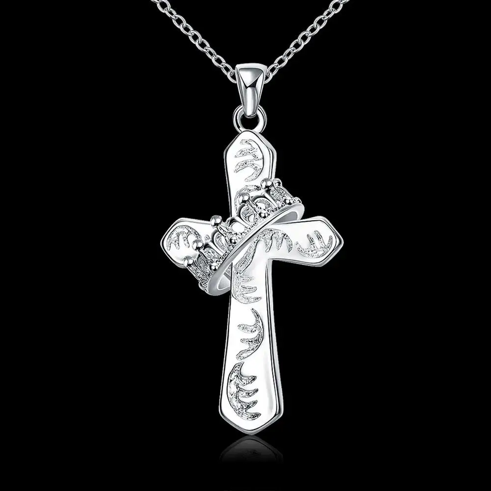 

Male crown Cross Silver Pendant Pendant (without chain) P104 LKNSPCP104