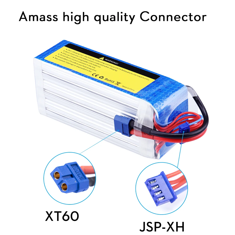 SEASKY 22.2V 5200mAh 6S 60C-120C LiPo Battery with XT60 T Plug for RC DJI F450 Quadcopter RC Helicopter Airplane Hobby Drone FPV