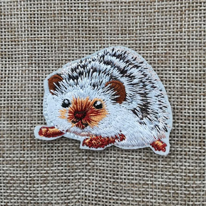 Ежик Hedgie Erinaceinae дикий Животные Потрясающие детали Полный вышитые мини патчи для Костюмы дикой природы открытый Костюмы
