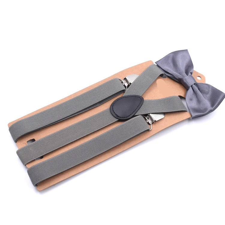 Explosions Bow Tie Suit Three Clip Straps Unisex Style Strong Three Clips Adult Bow Tie Suit High Quality Fashion Suspender - Цвет: 03
