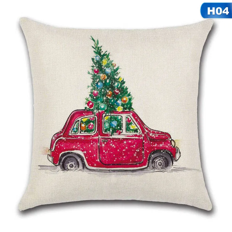 Merry Christmas чехол для подушки Подушка с принтом мультфильм мягкий автомобиль