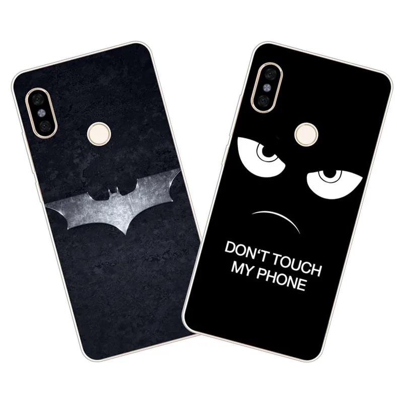 

xiaomi redmi note 6 pro Case,Silicon Black bats cartoon Painting Soft TPU Back Cover for xiaomi redmi note 6 cases shell