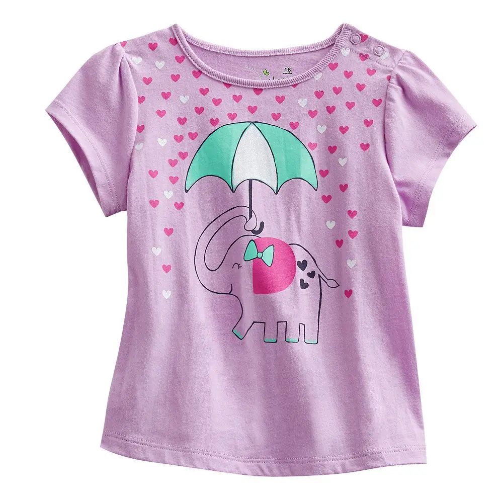 Buy 2017 Summer Baby Girls T Shirts Purple With Cute