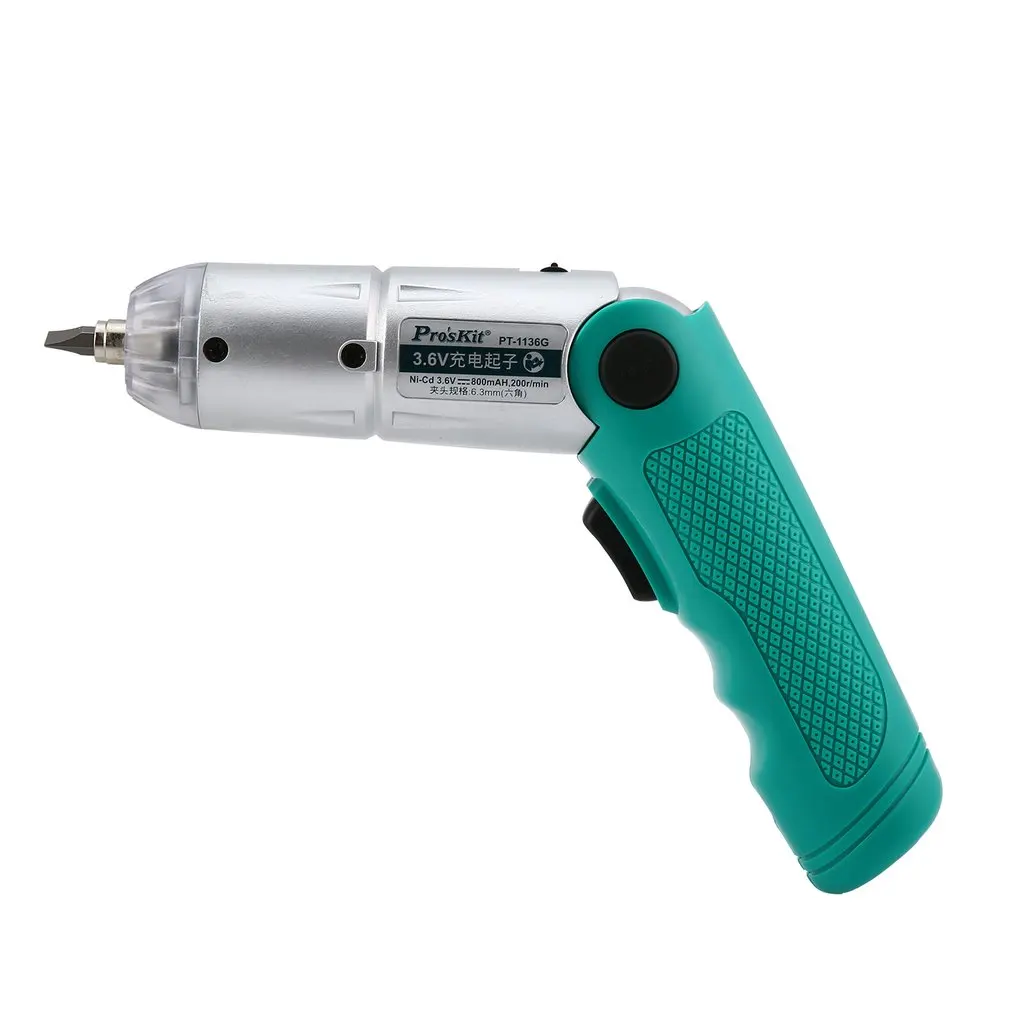 Pro'skit PT 1136G 3 6 V Перезаряжаемые электродрель отвертка комплект беспроводной