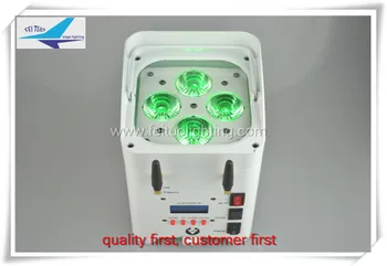 

2/lot 2.4G wifi control 4x12w rgbwa uv 6 in 1 Lithium battery led par mini uplighter controlled by mobile phone