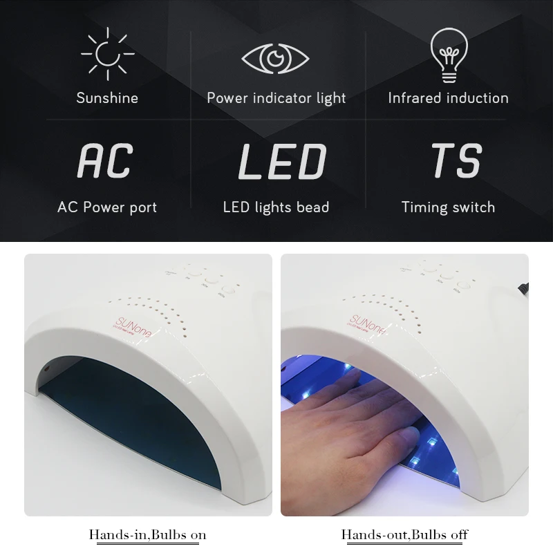Docaty лак сушильная машина Sunone 48 Вт УФ светодиодный светильник Сушилка для ногтей все для дизайна ногтей 30 светодиодный s Гель лак для лампы