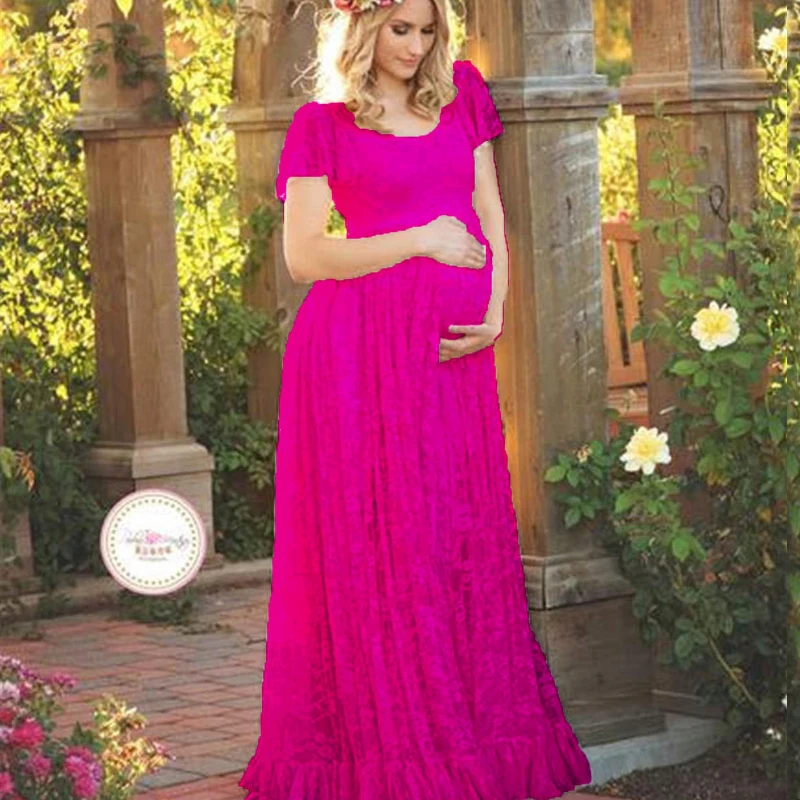 2017 Hot Sale Maternity Photography Props Pregnancy Wear Elegant Lace Party Evening Dress Maternity Clothing For Photo Shoots
