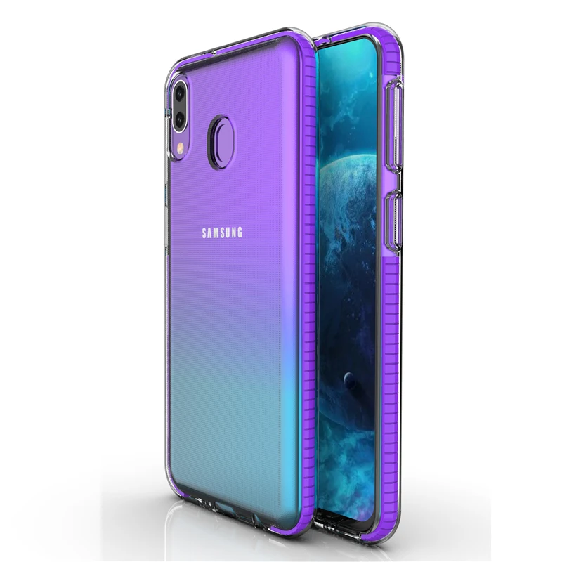 Мягкий чехол для samsung Galaxy S10 S9 S8 A70 A50 A40 A30 A20 A10 A6 A7 A9 J4 J6 плюс J3 J5 J7 противоударный чехол-бампер - Цвет: Фиолетовый