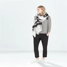 za major Winter 2015 font b Tartan b font Scarf Desigual Plaid Scarf cuadros New Designer