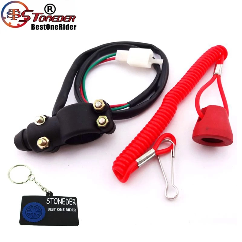 

STONEDER Mini Moto Kill Stop Tether Open Safety Handle Switch Push Button For Pocket Dirt Bike ATV Quad 4 Wheeler TRX 2 Stroke