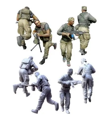 

1/35 Resin Figure Russian Contract Soldiers 2pcs/set Model Kits