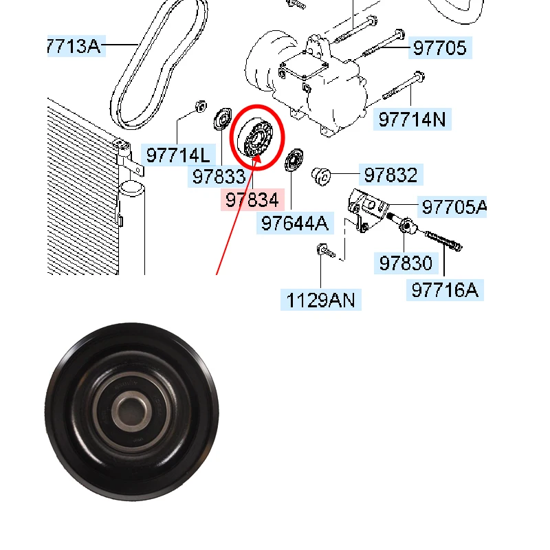 Premium OE Drive Belt Tensioner Idler Pulley For 95-12 Tucson Rio Elantra 36086 Premium OE Drive Belt Tensioner Idler Pulley For 95-12 Tucson Rio Elantra 36086