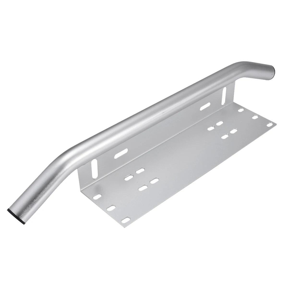 Mayitr 1pc Car Bull Bar Front Bumper License Plate Mount Bracket Light Holder Chrome Compatible Fog Driving Lights LED Work Lamp