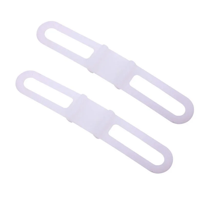 Bicycle Handlebar Silicone Elastic Belt Bike Silicon Strap Bandage Torch Bands Flashlight Clip Bicycle Light Torch Holder - Цвет: White 2pcs