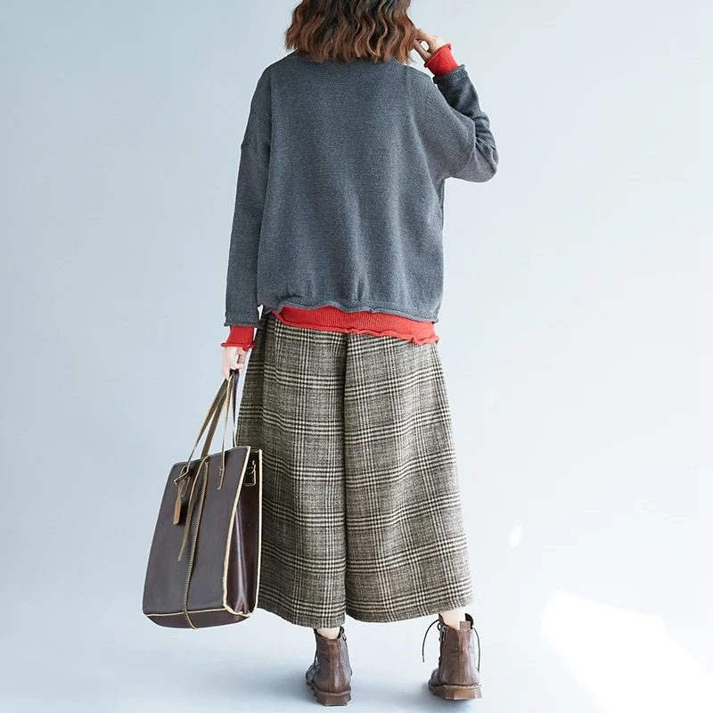 Autumn Casual Turtleneck Sweater Long Sleeve Women Plus Size Loose One Piece Knitted Sweater MMHH733