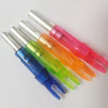 

Free Shipping 6pcs/Set Outdoor Hunting Shooting Archery Arrow Bow Dual Tail Inside Light Bright LED Luminous Arrow Nock Tail