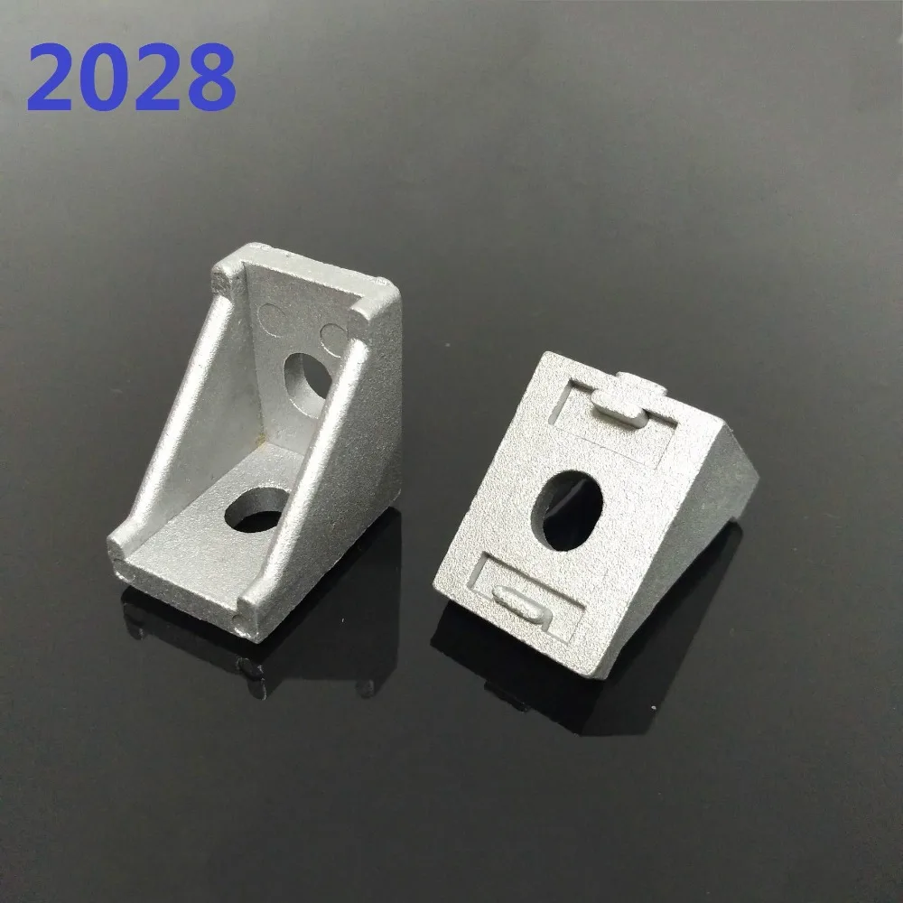 100PCS 2020 Profile Aluminum Corner Fitting Angle 20x28 Decorative Brackets Accessories L Connector EU Standard | Обустройство дома