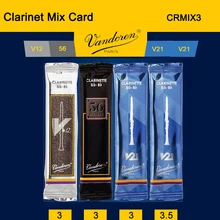 Vandoren CRMIX3 Bb трость для кларнета Mix Card, включает в себя 1 каждый из V12, 56 Рю Lepic, V21 и бонусом V21