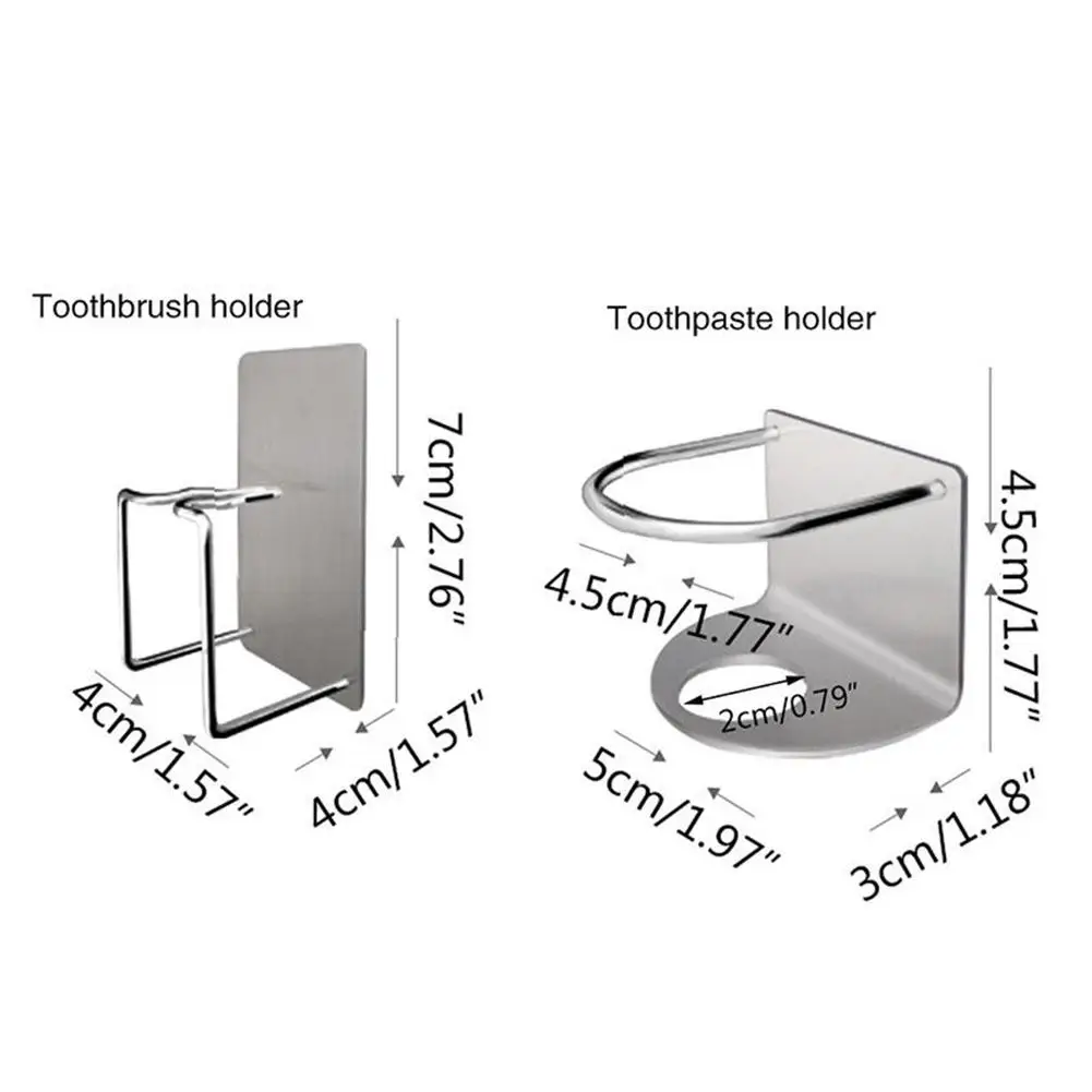 Adeeing настенный Нержавеющая сталь Зубная щётка или Зубная паста держатель Ванная комната инструмент