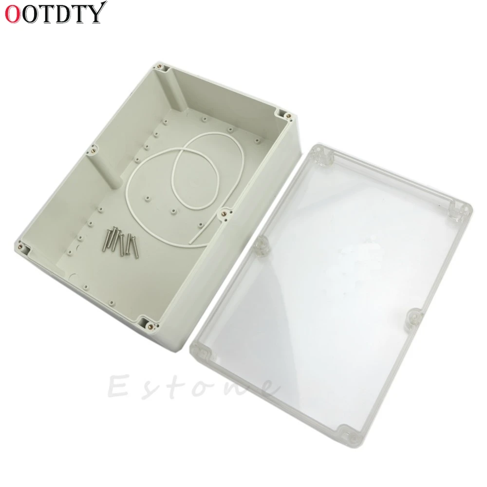 

OOTDTY 2018 Fashion Waterproof Clear Electronic Project Box Enclosure Plastic Case 265x185x95mm