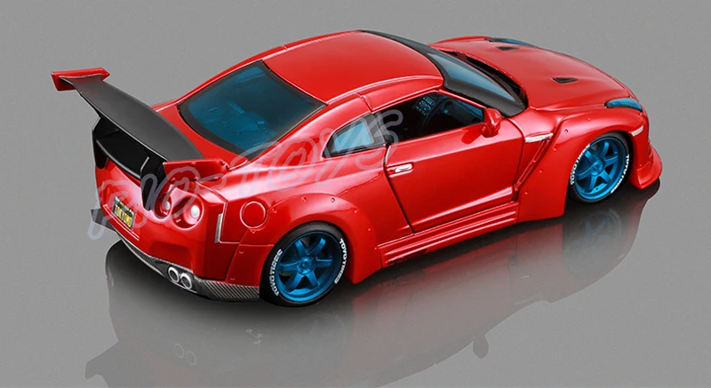 Новое поступление подарок GTR R35 1/24 сплав модель автомобиля гонщик версия металлическая модель автомобиля коллекция издание Прохладный статический масштаб моделирования
