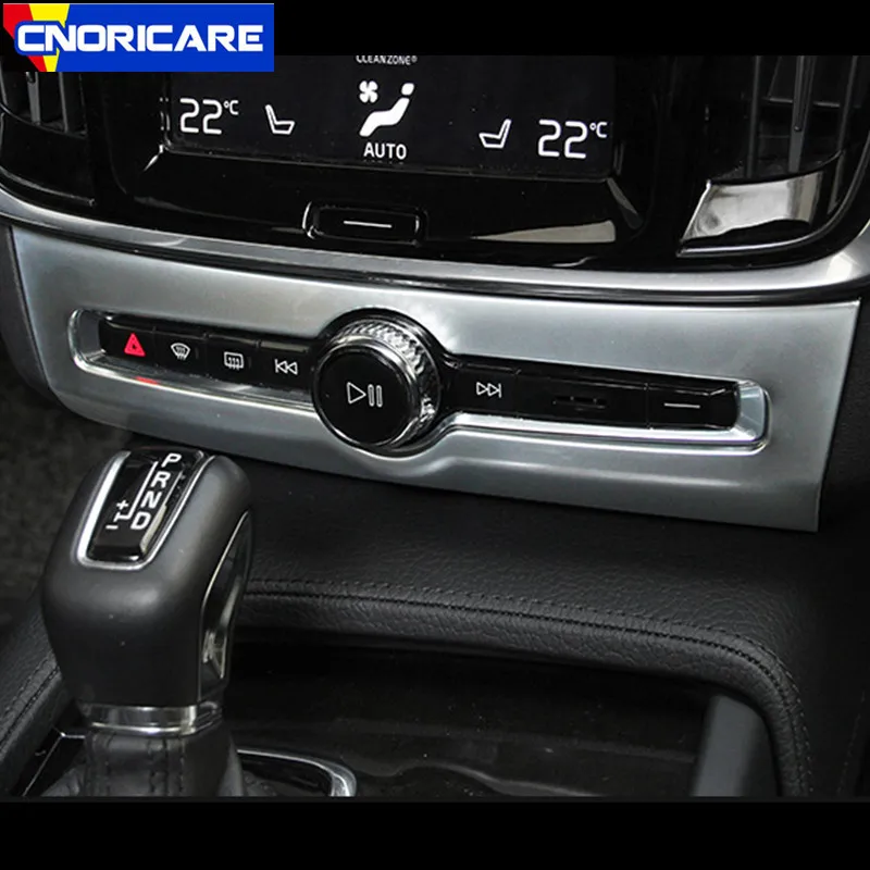 

Car Center Console Volume Adjustment Knob Frame Decoraiton Cover Trim For Volvo S90 2017-18 ABS Interior Modified Accessories
