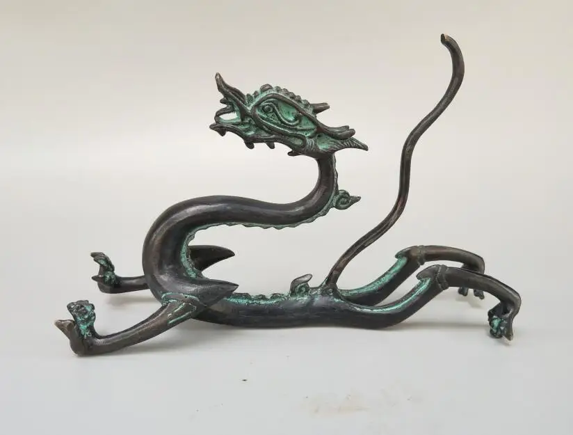 Chinesische exquisite bronze sternzeichen drachen handwerk statue-in Statuen & Skulpturen aus Heim und Garten bei