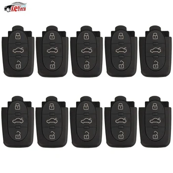 

KEYECU 10 Pcs/lot Replacement Remote Car Key Transmitter Fob 3 Button 433MHz 4D0 837 231 A for Audi A3 A4 A6 Old Models