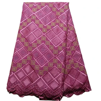 

tissu broderie africain suisse high quality swiss voile lace with stones embroidered cotton lace fabric for women 5yards /lot