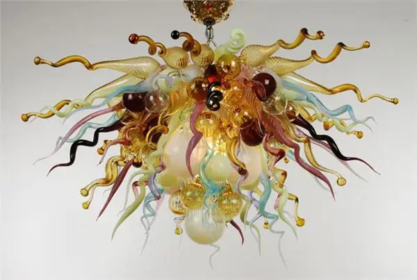 

Hot Sale Small Art Glass Lamp Handmade blown Glass Chandelier Light Fixture-LR357