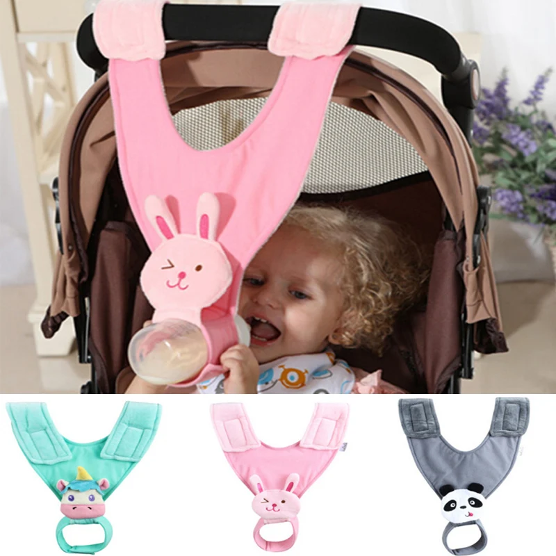 

Creative Milk Bottle Holder Cute Baby Carriage Animal Feeding Newborn Plush Cotton Adjustable Nursing Holders For Baby Stroller