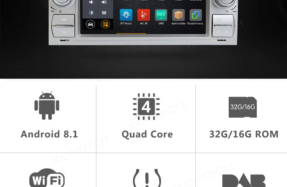 Автомобильный мультимедийный плеер 2 Din автомагнитола gps Android 8,1 для Ford Focus 2 3 mk2 Mondeo 4 C-Max S-Max Ford Fiesta Kuga Fusion Galaxy