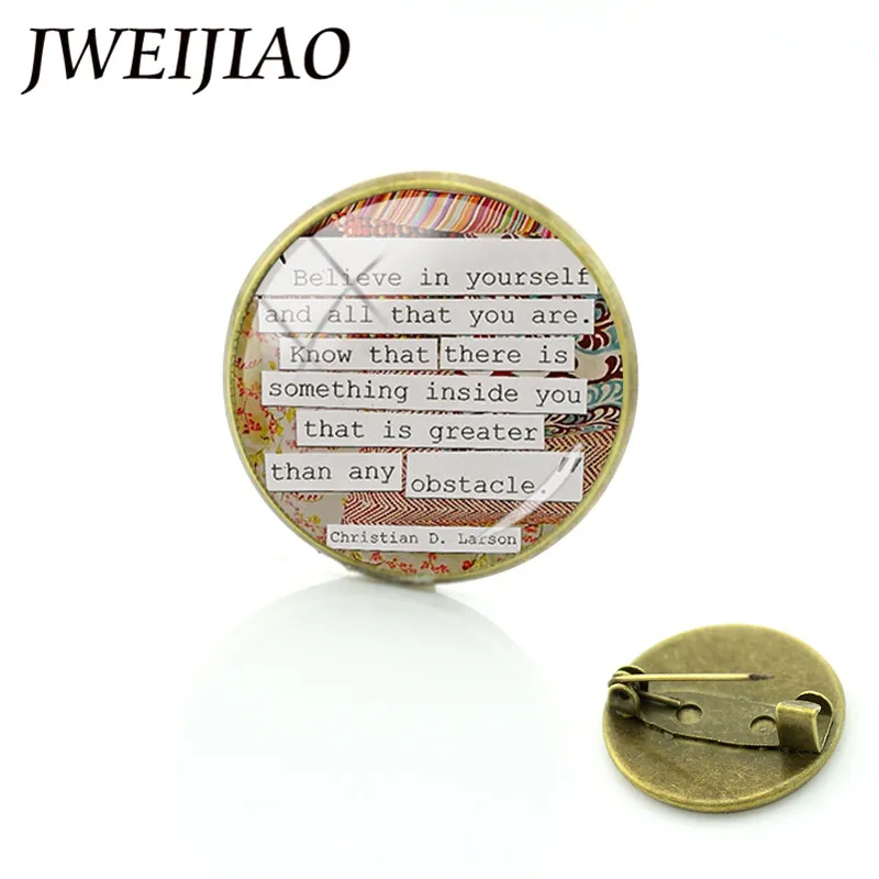 Jweijiao Believe In Yourself Anything Is Possible Inspirational Quotes Brooches Diy Brooch