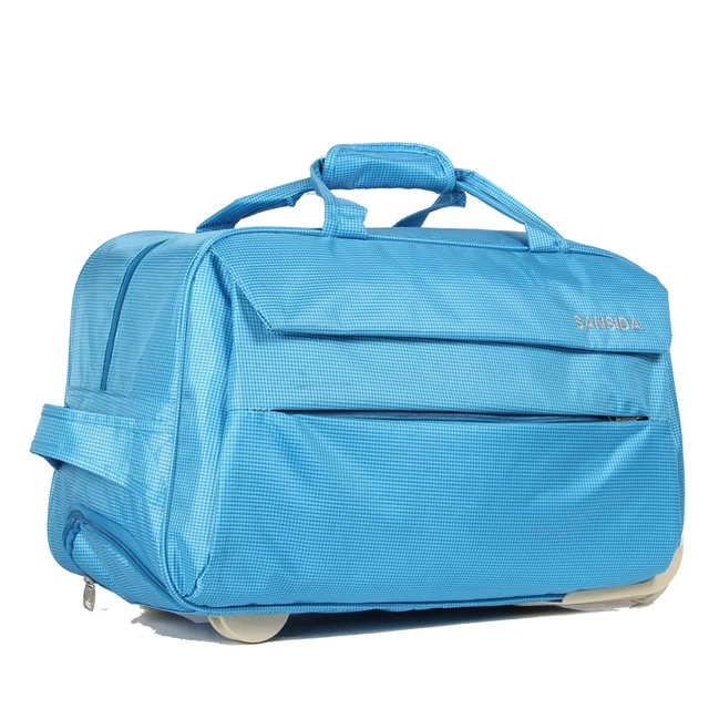 New Nylon Waterproof Travel Bag With Wheels Suitcase Trolley Solid Men