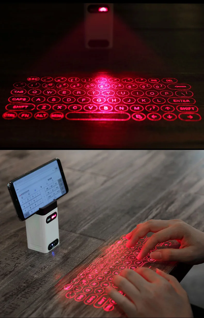 Mini clavier de Projection sans fil de clavier de laser