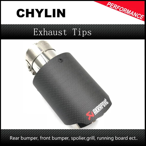 

89MM Outlet Akrapovic Matt Carbon Fiber+Stainless Steel Exhaust Tips glossy muffler pipes