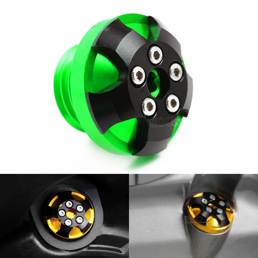 Bouchon de Remplissage D'Huile CNC Vert Kawasaki Z1000 2010-2016 Z1000SX Bouchon de Remplissage D'Huile CNC Vert Kawasaki Z1000 2010-2016 Z1000SX