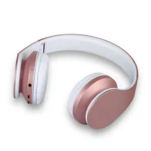 Беспроводные Bluetooth наушники розовое золото стерео бас гарнитура большие наушники с микрофоном TF FM шумоподавление беспроводные наушники