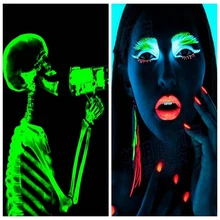 100g блеск фосфор покрытие для ногтей, наносимое самостоятельно Фотолюминесцентная частица светятся в темноте светящиеся фосфоресцирующие Флуоресцентный порошок пигмент