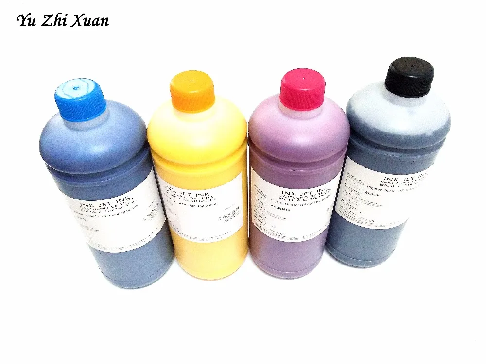 1000 мл 4 вида цветов 1 комплект Пигмент заправка чернил для hp Officejet 6000 6100 6500 6500A A811a 8500A плюс чернила для принтера ink пигментные чернила на разлив