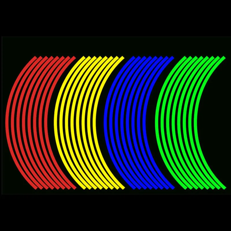 Светоотражающие мотоциклетные колеса обода шины ступицы полосы лента протектор наклейка крышка автомобиля Стайлинг наклейка для Yamaha Honda Kawasaki BMW