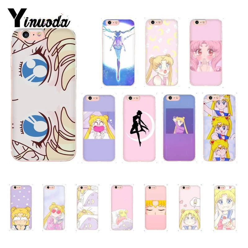 Yinuodaピンクアニメかわいいセーラームーン電話ケースiphonexためxsmax 6 6s 7 7 プラス 8 8 プラス 5 5s Se Xr 10 11 11pro 11promax 電話用緩衝材 Aliexpress
