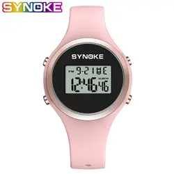 SYNOKE Girl цифровые часы женские часы трендовые модные повседневные ударопрочные светодиодный дисплей водонепроницаемые подарки для пары